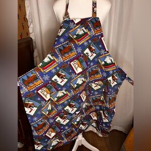 Festive Multi Color Apron Farmhouse Kitchen Cottage